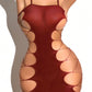 Malla Vestido Vinotinto Importado