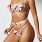 Conjunto Liguero Moños Rosado Importado (M)