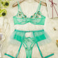 Conjunto Liguero Verde Agua Marina Importado (S-M-L)