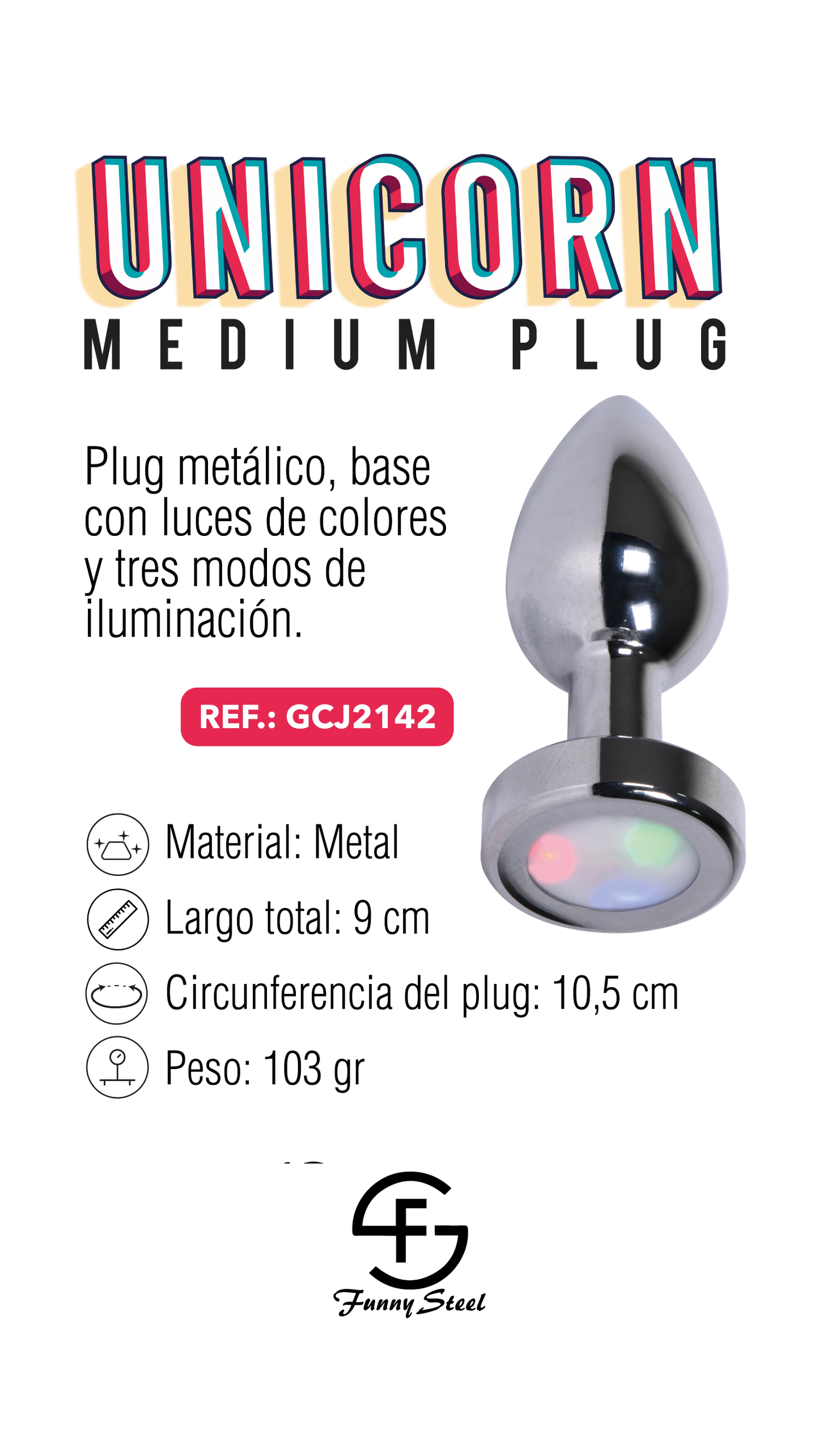 Plug Anal Unicorn Mediano M