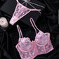 Conjunto rosa dos piezas talla (S)