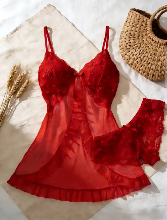 Baby doll rojo talla S