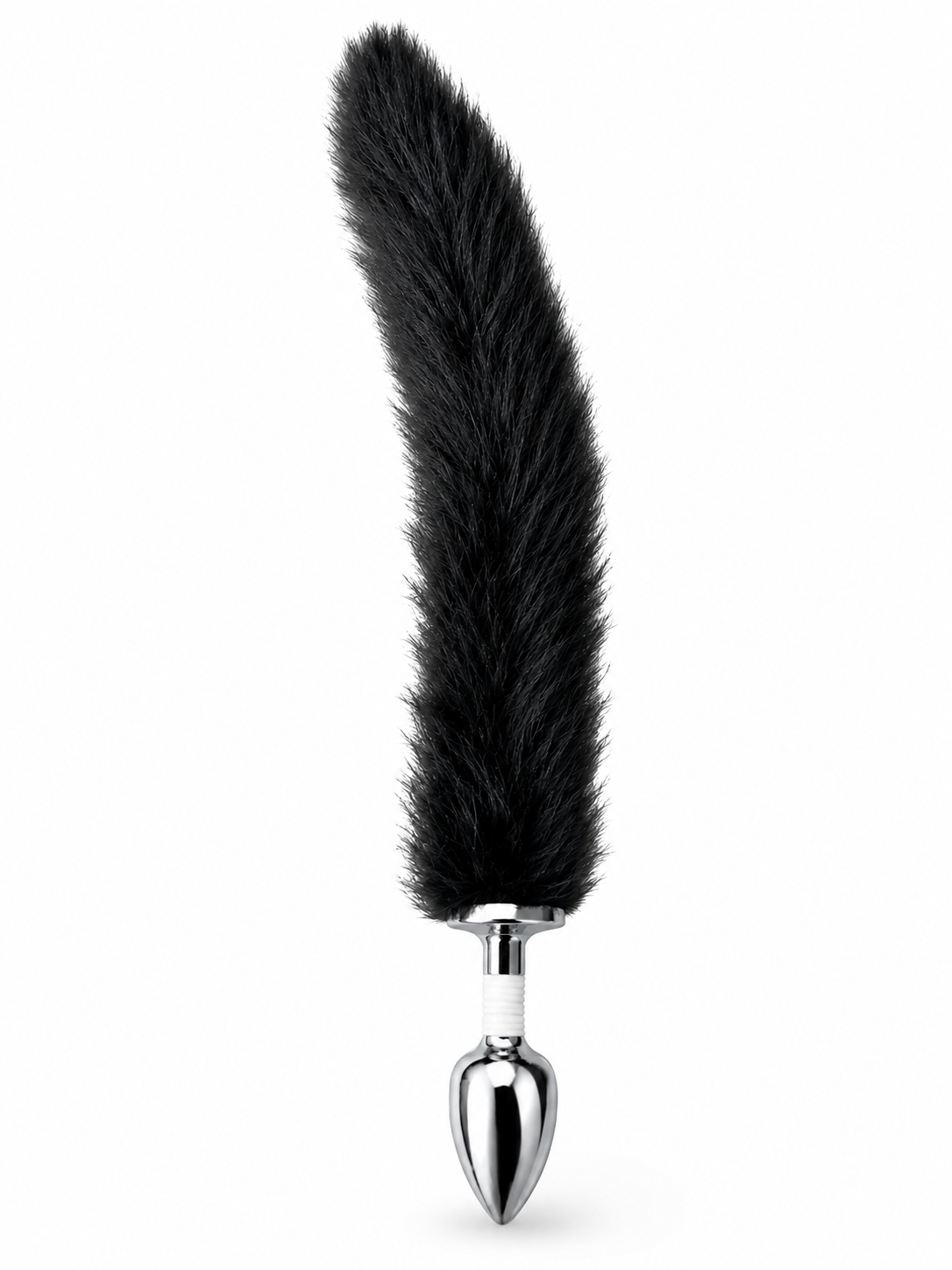 Cola de Zorro Negra con Plug pequeña