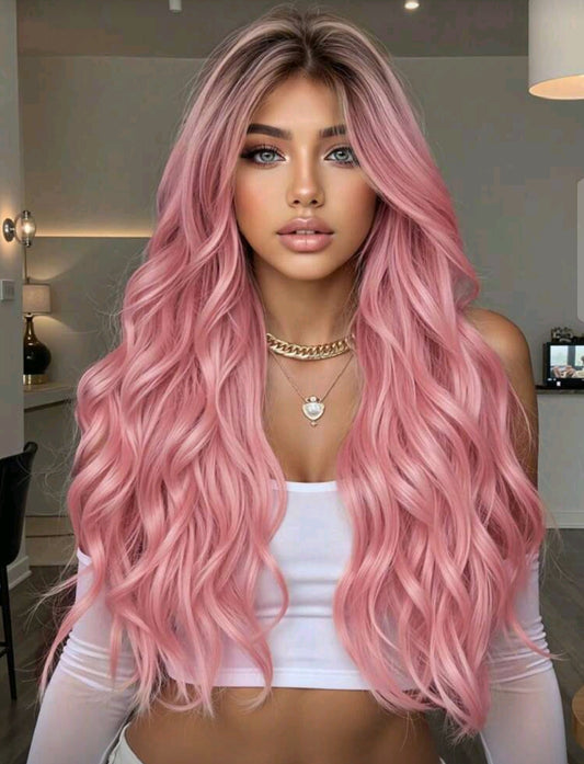 Peluca rosa