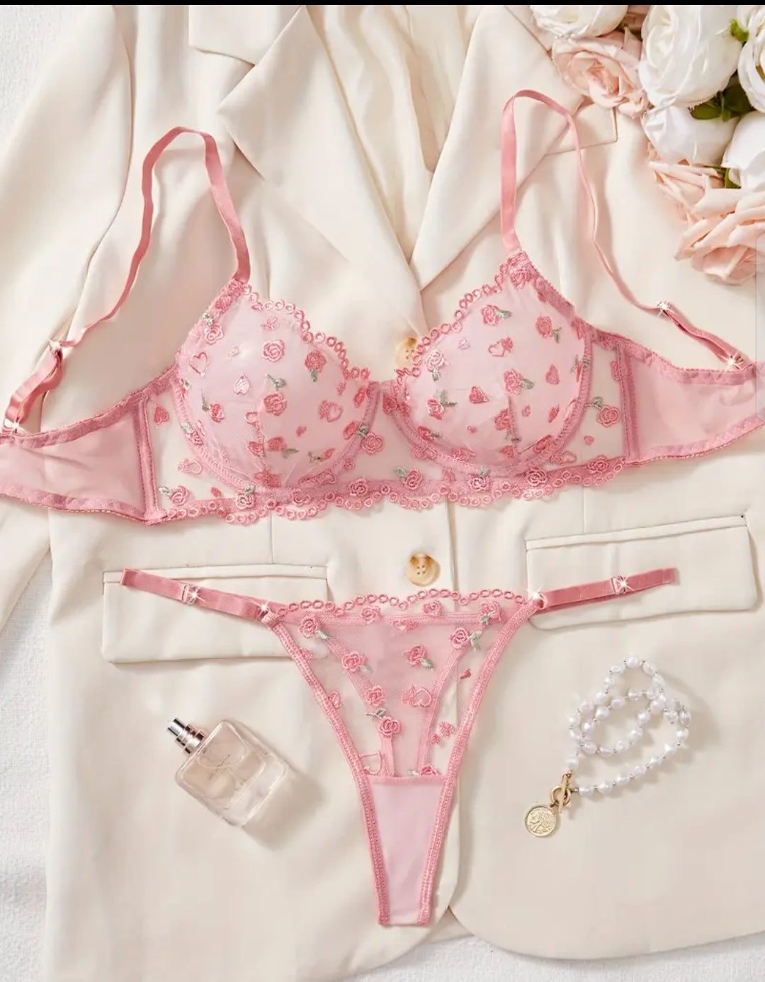 Conjunto rosa talla XL