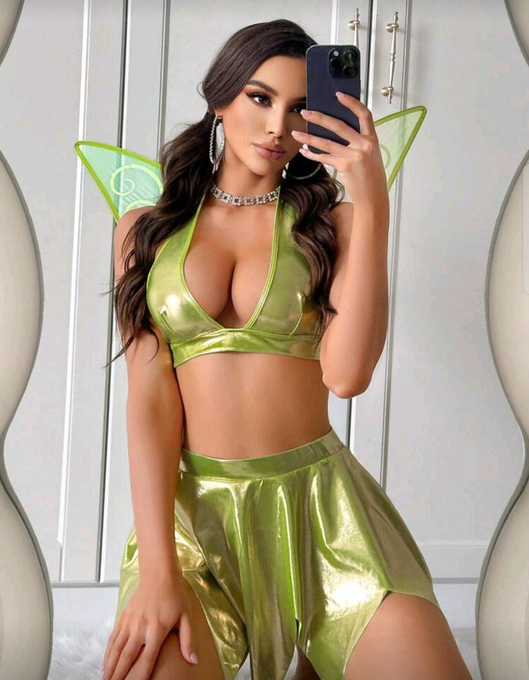 Disfraz hada verde talla S -M- L