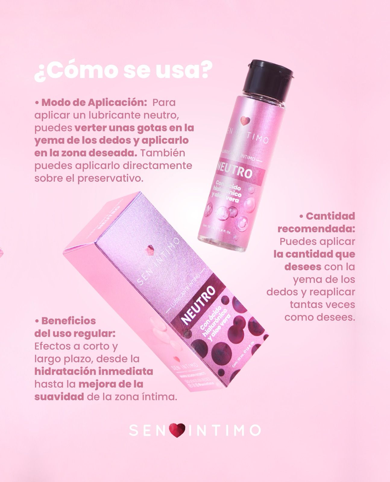 Lubricante neutro sen íntimo con ácido hialurónico