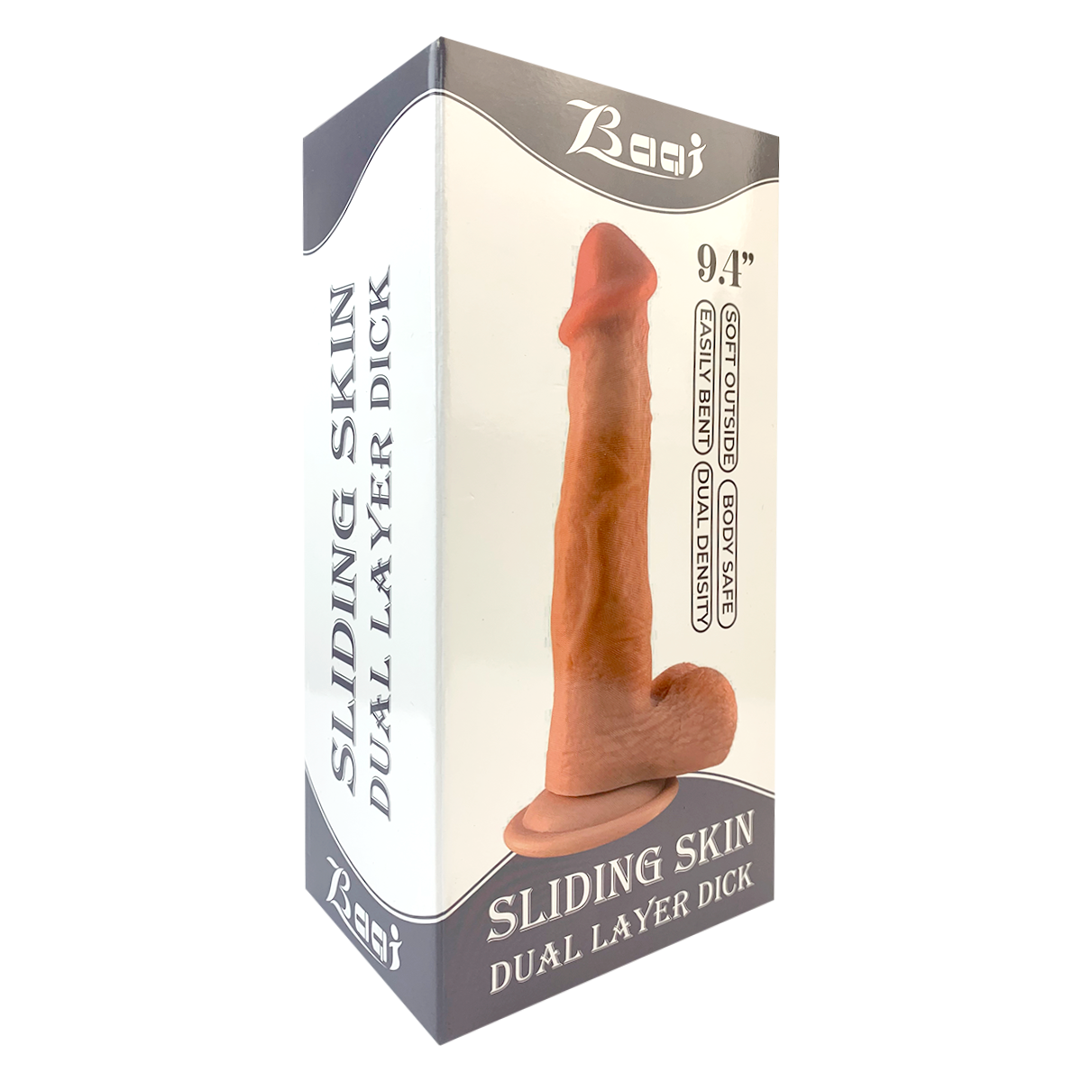 Dildo Realista Baton - Doble Capa Deslizante - 24 CM
