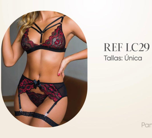 Conjunto lencería liguero
