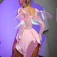 Disfraz vestido hada Rosa S- L