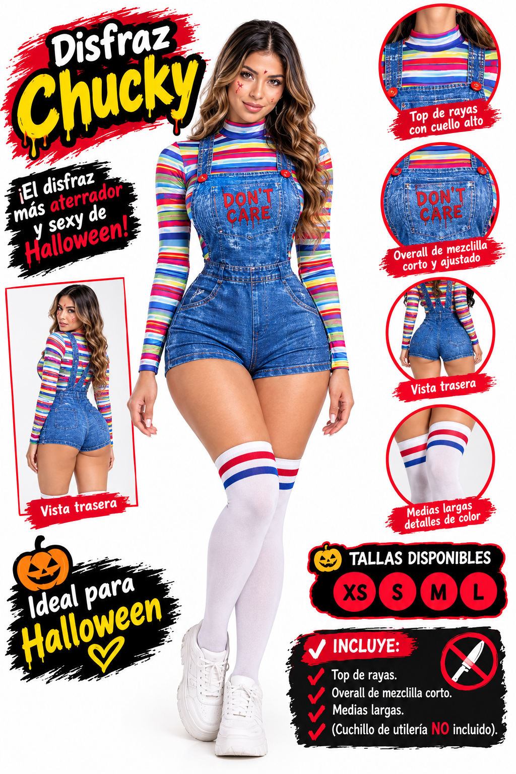 ✨Disfraz Chucky + Medias✨
