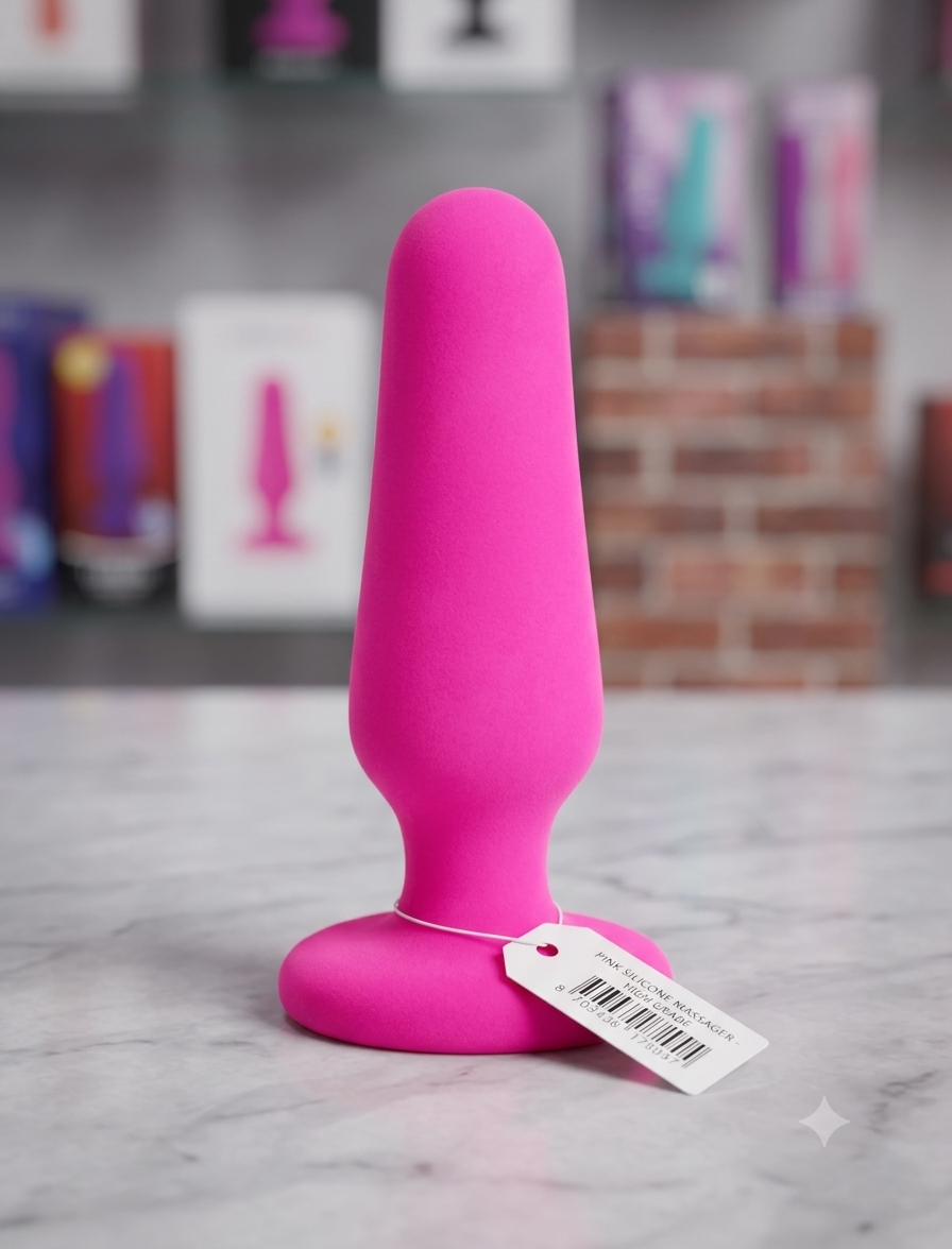 Plug Anal Ergonómico Rosa Neón (Suave y Seguro) bolsita