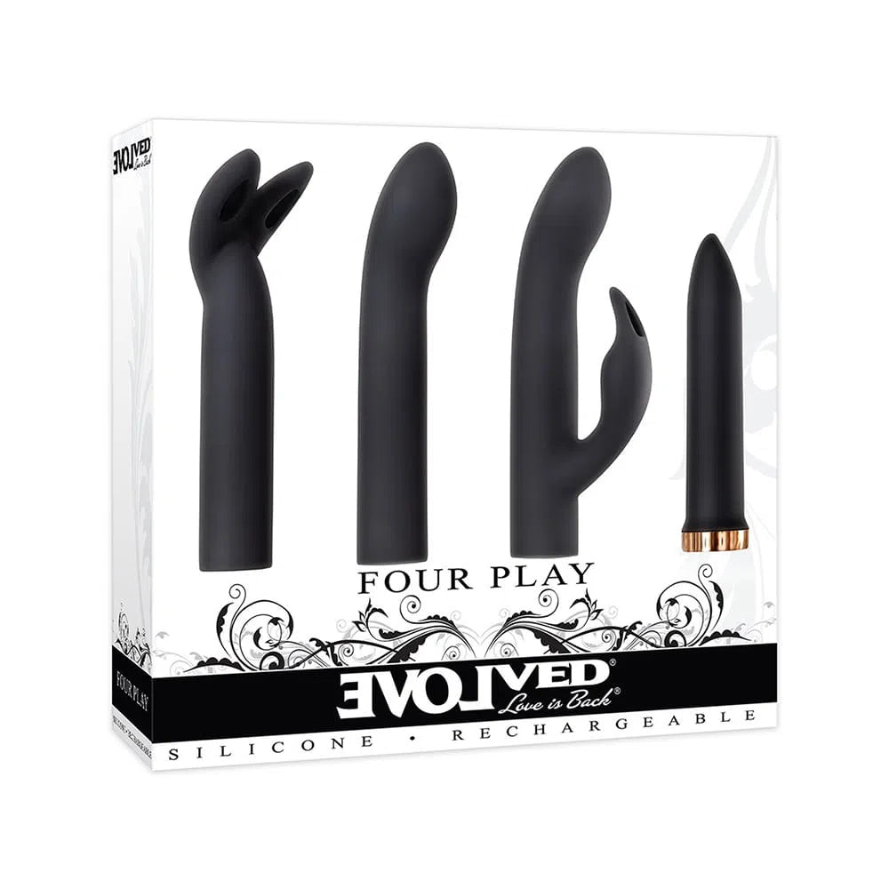 Vibrador Cuatro Juegos Negro Evolved
